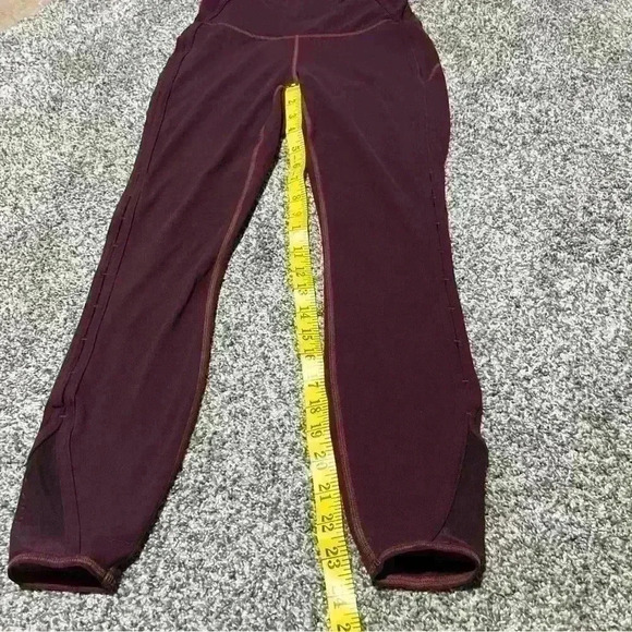 Athleta High Rise Peekaboo 7/8 Tight #869241-02 size XS Burgundy - Picture 5 of 12